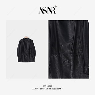 绵羊皮皮衣 超薄油蜡冷翡翠中长款 2563 衣长74 BRAID