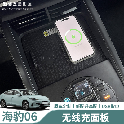 海豹06dmi车载无线充面板