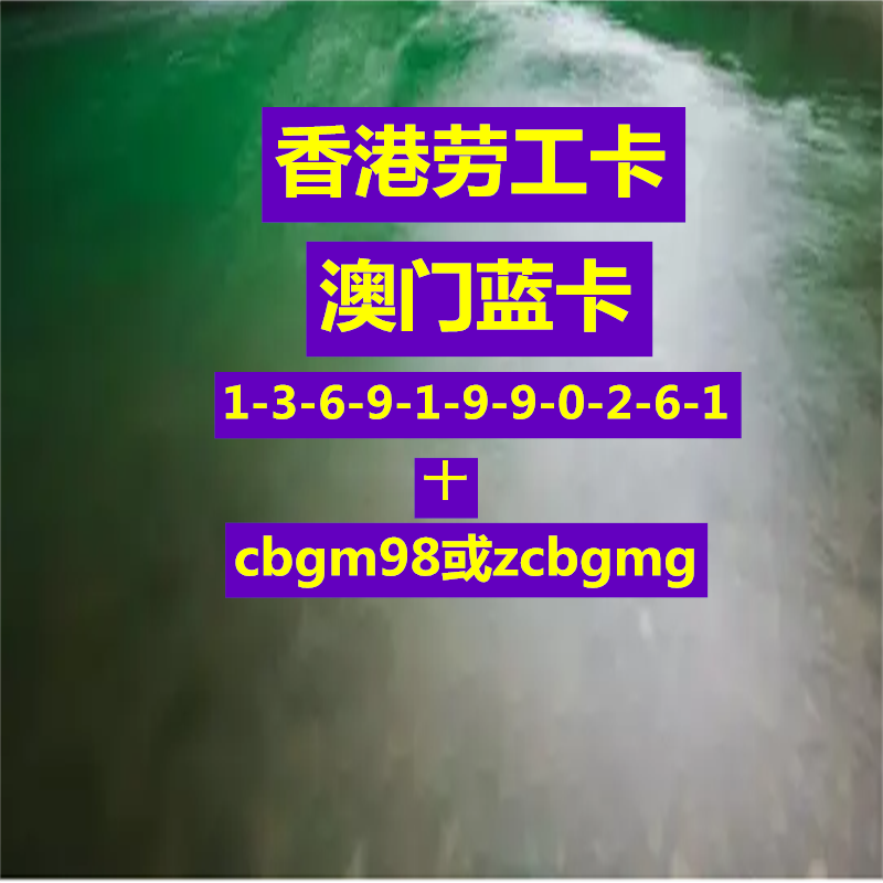 澳门蓝卡香港劳工卡香港工作签澳门工作签澳门劳工蓝卡香港工签