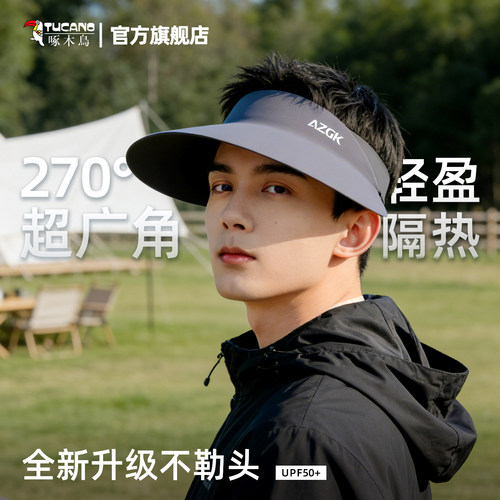 【好物上新】夏季防晒空顶帽男士