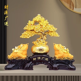 招财旺财貔貅金蟾发财树聚财阵店铺家居办公室装 饰品开业乔迁礼物