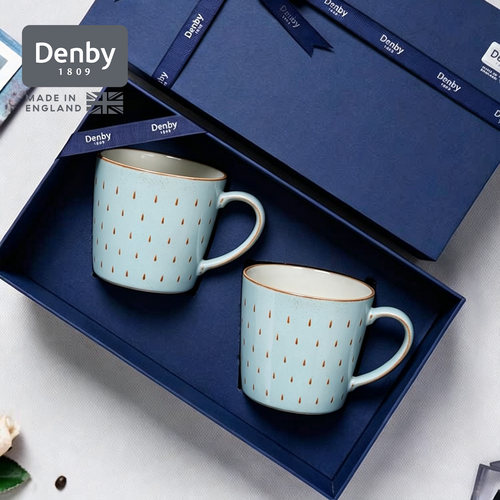 Denby旗舰店进口水杯耐高温食品级可装开水400ml咖啡杯陶瓷马克杯