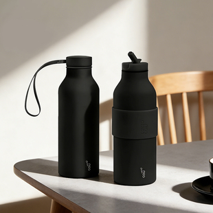 contatto双饮保温杯不锈钢户外运动水杯车载吸管直饮杯子生日礼物