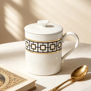 【正品特价】唯宝villeroyboch都市尚品骨瓷茶杯带盖马克杯德国