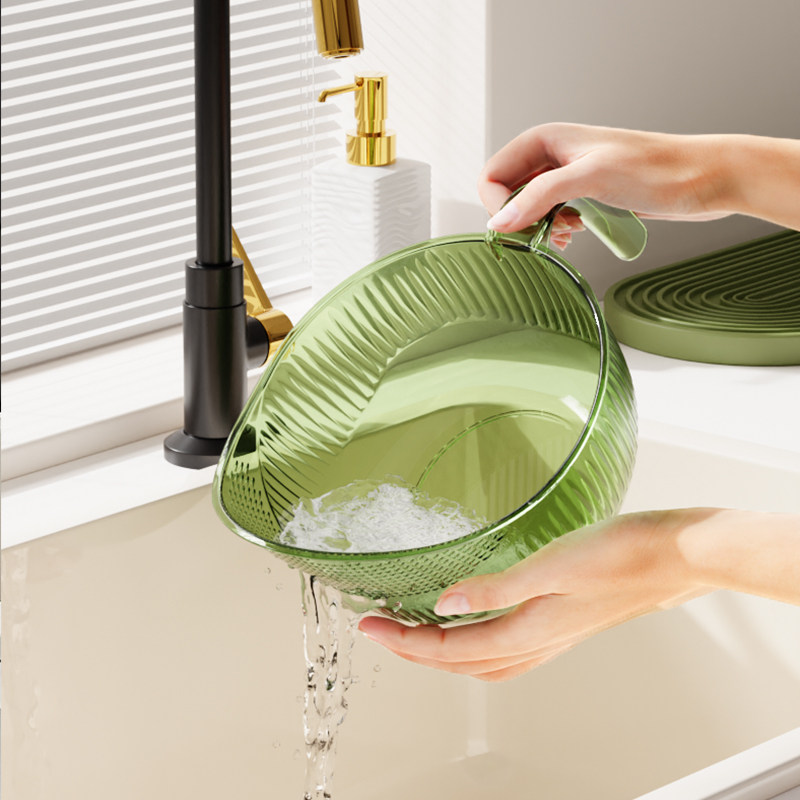 沥水篮新款家用厨房淘米洗菜洗水果多功能塑料把手洗菜盆淘米神器,餐饮具,洗菜盆/沥水篮/漏水筛,淘宝优惠券,粉丝福利购,淘宝优惠卷