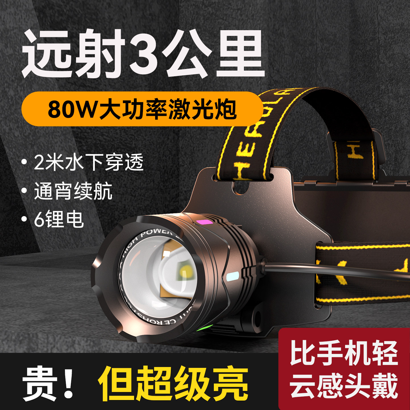铭久2025新款感应头灯强