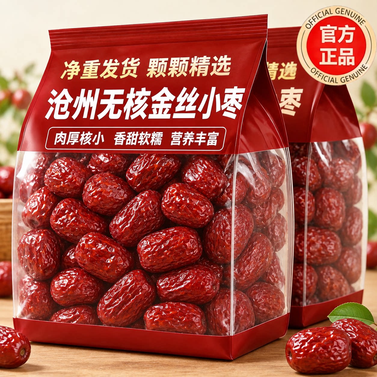 沧州无核金丝小枣官方旗舰店特级特产红枣2026新货优质免洗零食