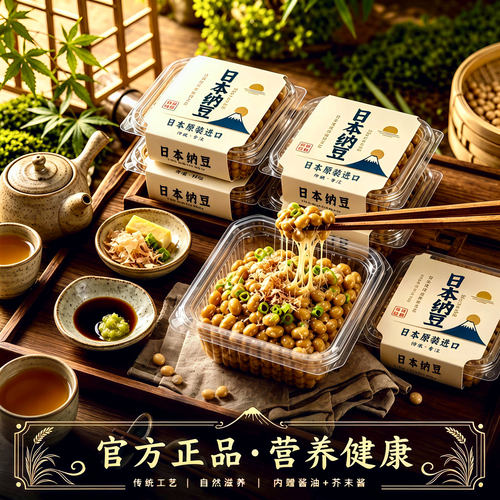 日本原装进口纳豆即食拉丝