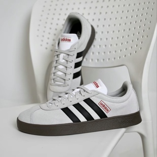 减震防滑耐磨 Lifestyle Court HQ1802 板鞋 灰色 低帮 Adidas