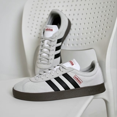 Adidas Court Lifestyle 减震防滑耐磨 低帮 板鞋  灰色 HQ1802