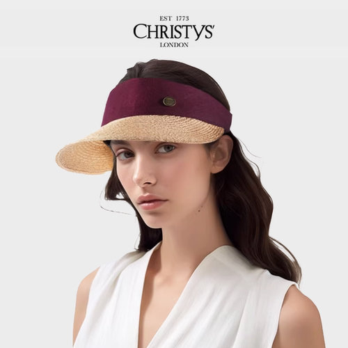 【新品】Christys百年皇室品牌 意大利高定亚麻 麻编防晒空顶帽