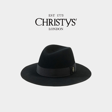 【官方正品】Christys'百年皇室品牌 羊毛黑礼帽Fedora费多拉帽