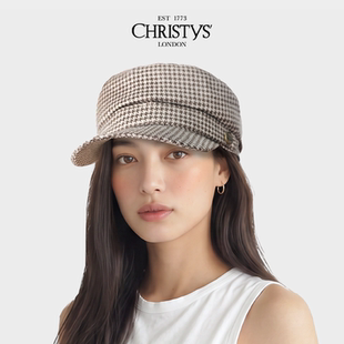 【26新品】Christys'百年皇室品牌 桑蚕丝亚麻羊毛面料海军帽