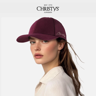 【夏季新品】Christys意大利高定重磅空气洗亚麻老钱风刺绣棒球帽