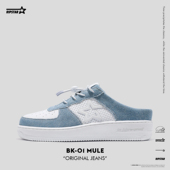 爆炸星MULE Original Jeans经典 RIPSTAR 牛仔配色情侣运动半拖鞋