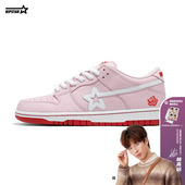 粉玫瑰 RIPSTAR 新款 运动休闲鞋 爆炸星粉色情侣板鞋 女秋冬季