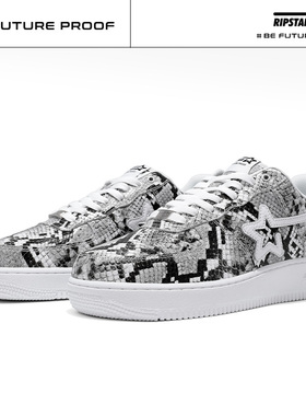 RIPSTAR/爆炸星BK015 眼镜蛇白配色青年低帮休闲鞋运动鞋板鞋子