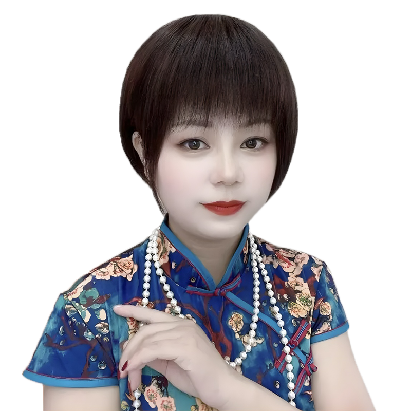 舒优美真发逼真自然假发套