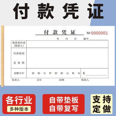 付款凭证收据玛计划2024年