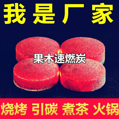 速燃果木炭引燃炭户外烧烤碳
