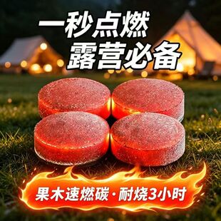 户外易点燃持续燃烧家用炭烧助燃碳无烟速易燃烤煮茶果木煤炭碳燃