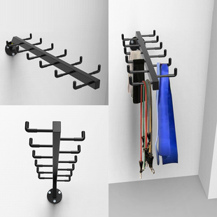 双向挂钩绳类健身小件挂架瑜伽弹力带拉力绳收纳置物架 墙装