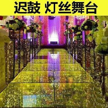 模特酒吧定做走秀水晶圆舞台长方形水晶玻璃展厅公司雕像装饰年会