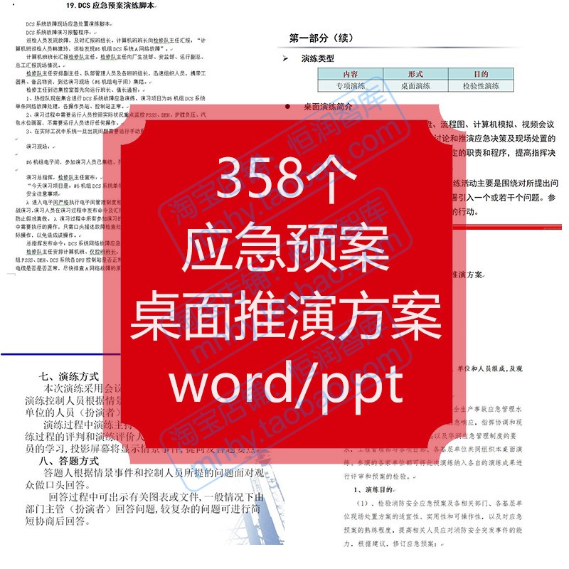 应急预案桌面推演方案演练总结报告现场处置告知卡企业事故脚本