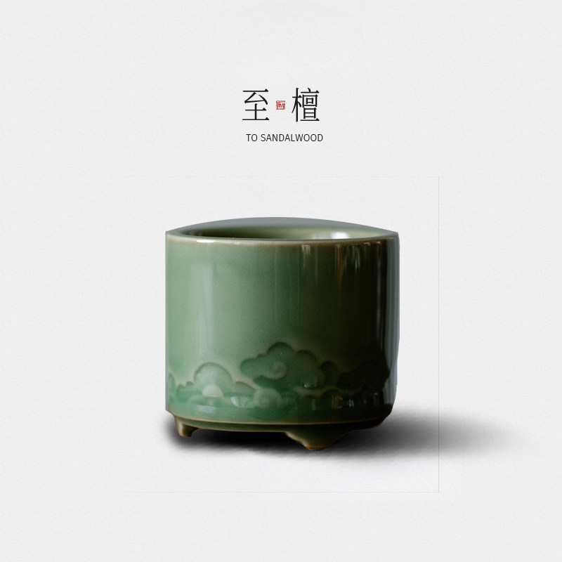 至檀【茶桌陶瓷香炉】中式立式线香炉禅意高级感家用室内香插香座,家居饰品,香托/香盘/香座/香插,淘宝优惠券,粉丝福利购,淘宝优惠卷