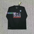 New Usa Chest Flag (Black) Long Sleeve