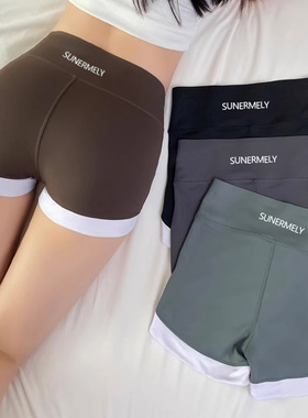 安全裤防走光不卷边打底裤女夏季薄款外穿美体纯色鲨鱼裤三分短裤