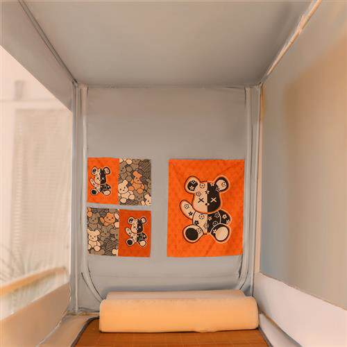 蚊帐大学生宿舍强遮光床帘一体式寝室专用单人上下铺床幔2023新款