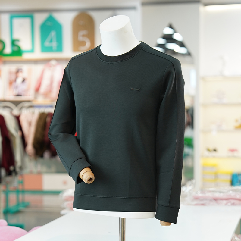 商务休闲圆领简约保暖男卫衣