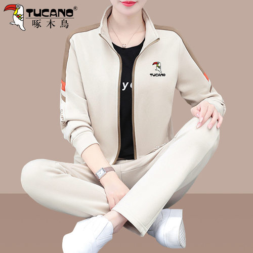 啄木鸟大码运动服套装女春秋202