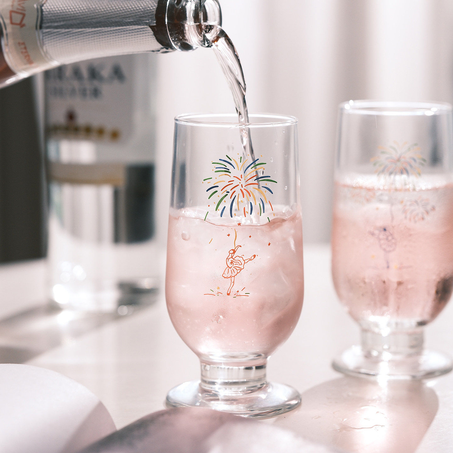 日本进口气泡招待所‘原创焰舞流光杯玻璃杯酒杯高脚杯咖啡杯果汁,餐饮具,玻璃杯,淘宝优惠券,粉丝福利购,淘宝优惠卷