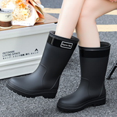 中筒女款 加绒水鞋 新款 德系进口雨鞋 防水防滑胶鞋 厨房洗车工作雨靴