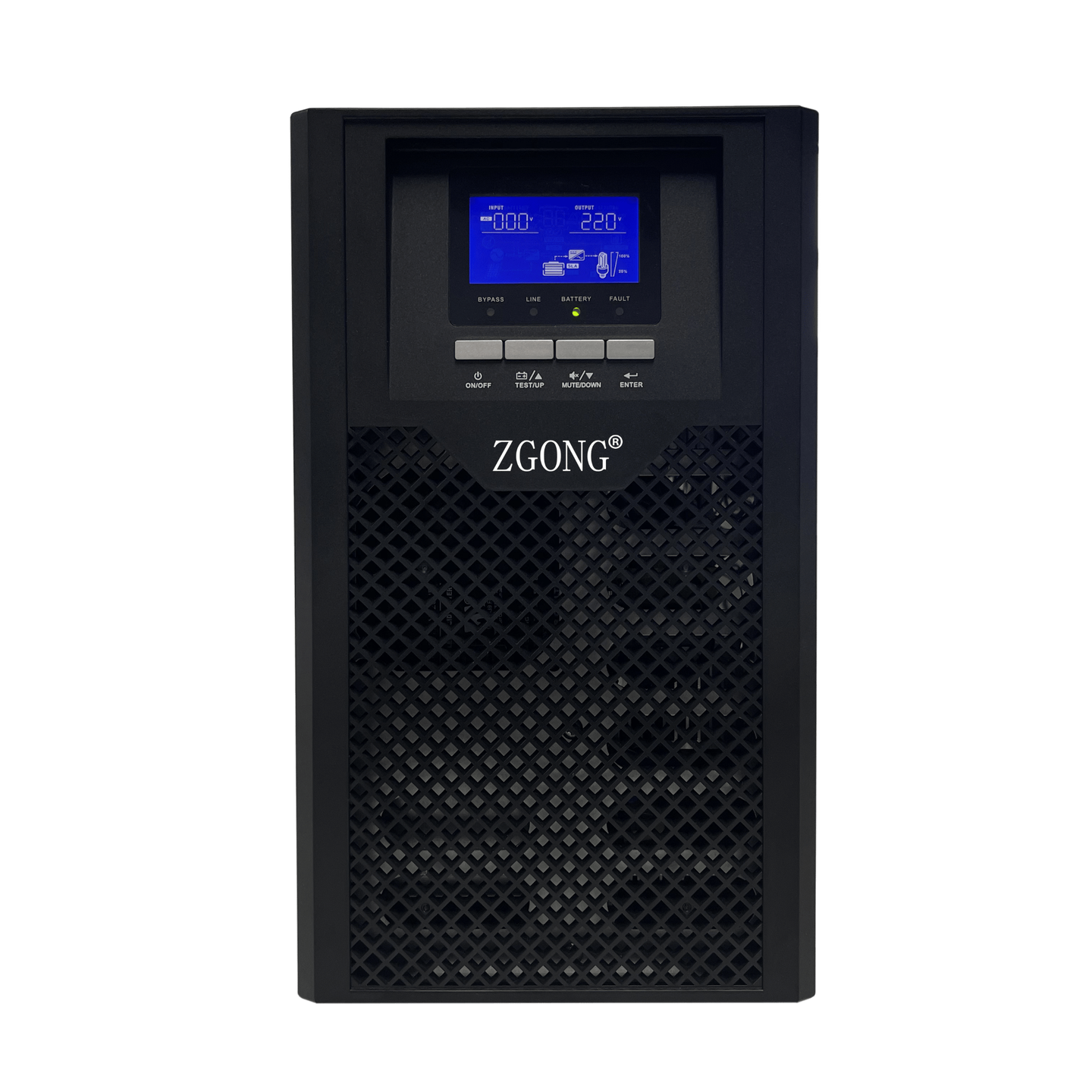 正工PT-3KL在线式UPS不间断电源3KVA3000W配16只24AH一套ZGONG