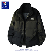 啄木鸟灯芯绒立领羽绒棉服男冬季 潮流休闲面包服加厚保暖棉衣外套