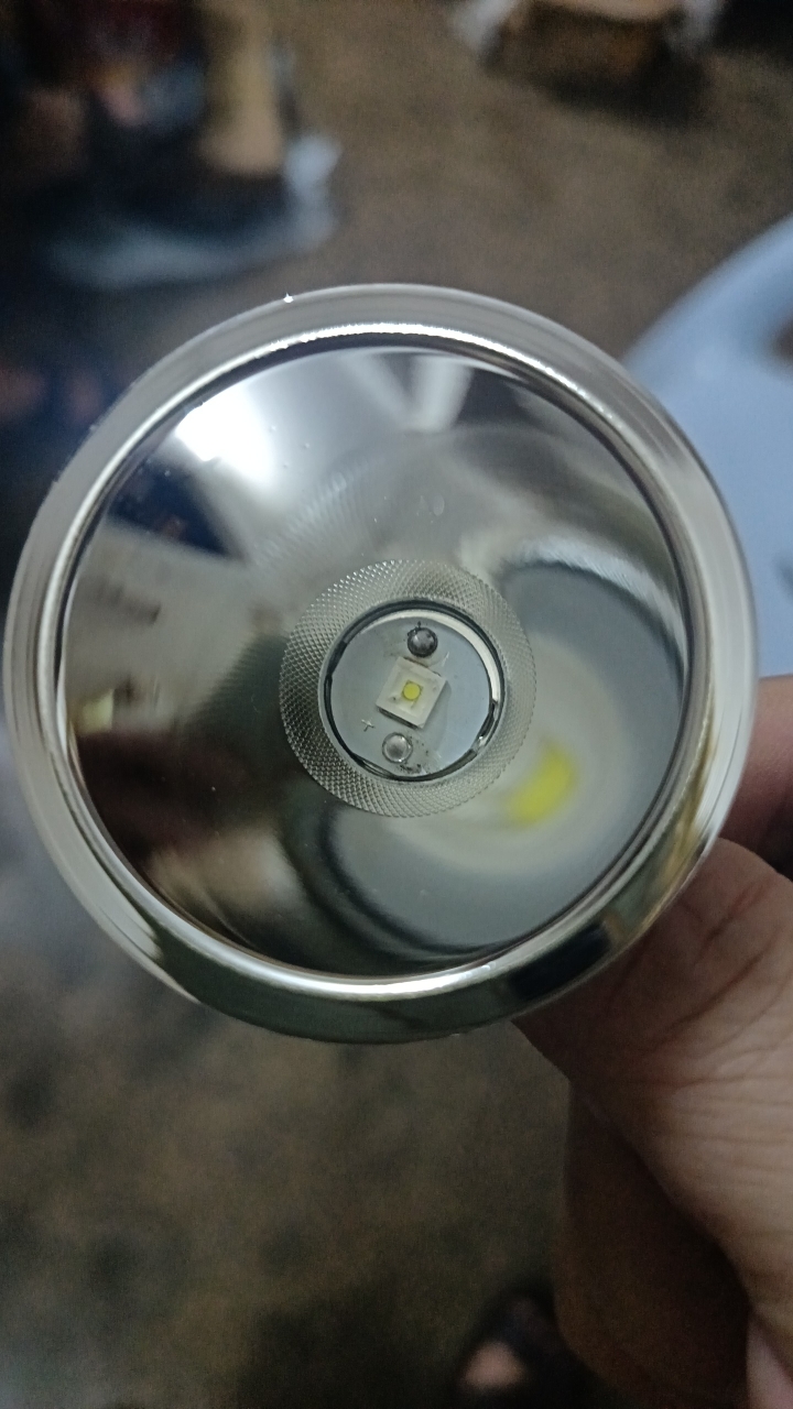 3.7V头灯反光灯杯铝合金强光夜钓探照灯LED光4.2手电筒灯杯配件