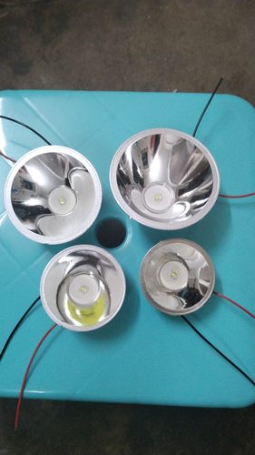 3.7V户外电源大光斑强光矿灯led灯聚光铝反光杯头灯灯杯配件大全