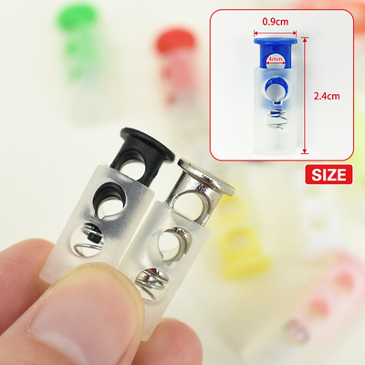 彩色塑料弹簧扣衣裤子服鞋子卫衣可调节抽绳卡扣羽绒服按扣止绳扣