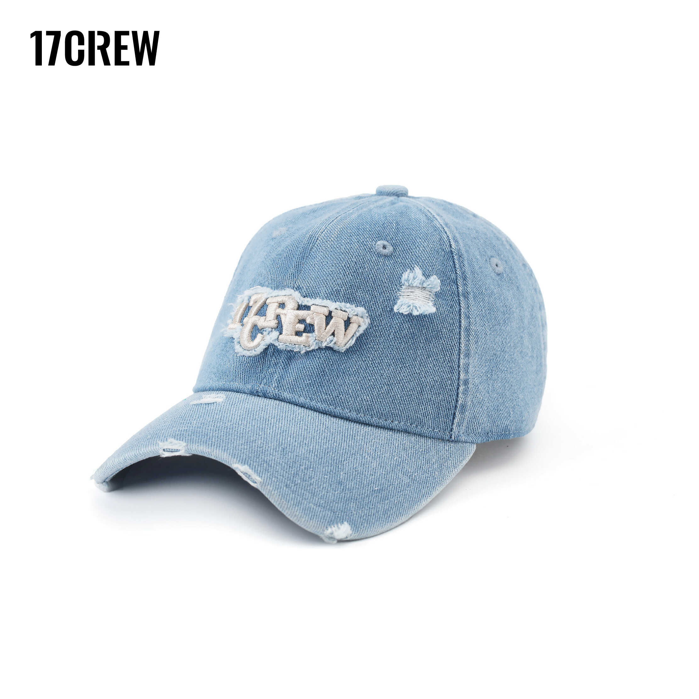 户外运动帽17CREW新款破洞遮阳