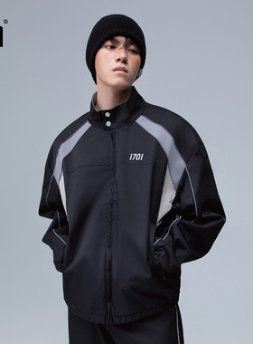 1701机能运动套装男女同款双色宽松防风登山徒步连帽外套
