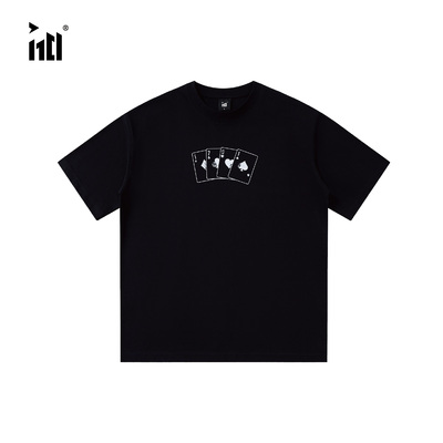 1701PLAY幸运扑克短袖T恤220g