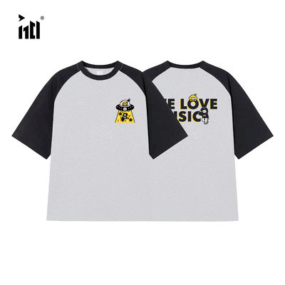 咪豆联名款拼接短袖T恤