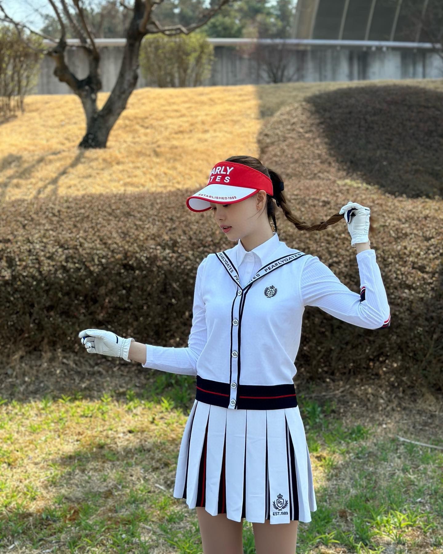 背心海军领高尔夫服装pgm洋气