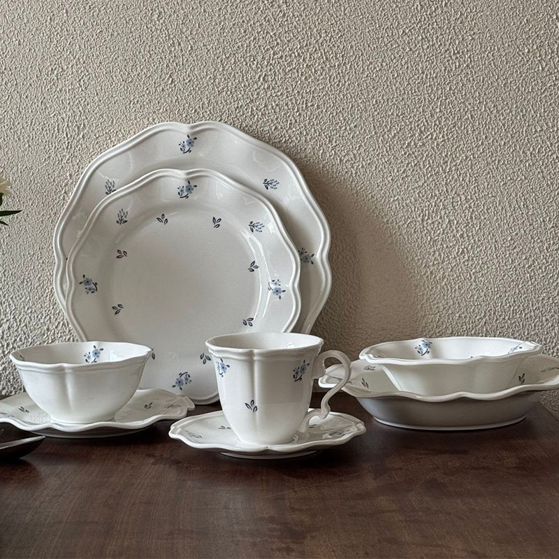 泽滕家餐具套装碗盘欧式中古vintage搬家乔迁简约百搭陶瓷器礼物