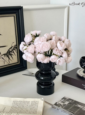 假花仿真花摆设客厅装饰花花束餐桌绢花玄关桌面玫瑰家居装饰摆件