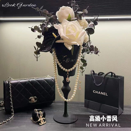 【小香风】高级感仿真花假花客厅家居餐桌轻奢手感玫瑰花装饰摆件