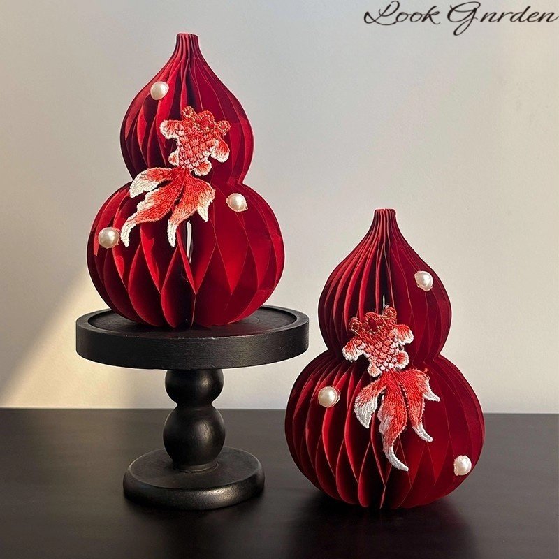 结婚蜂窝葫芦立体喜字客厅订婚桌面摆台新房装饰乔迁之喜摆件家居